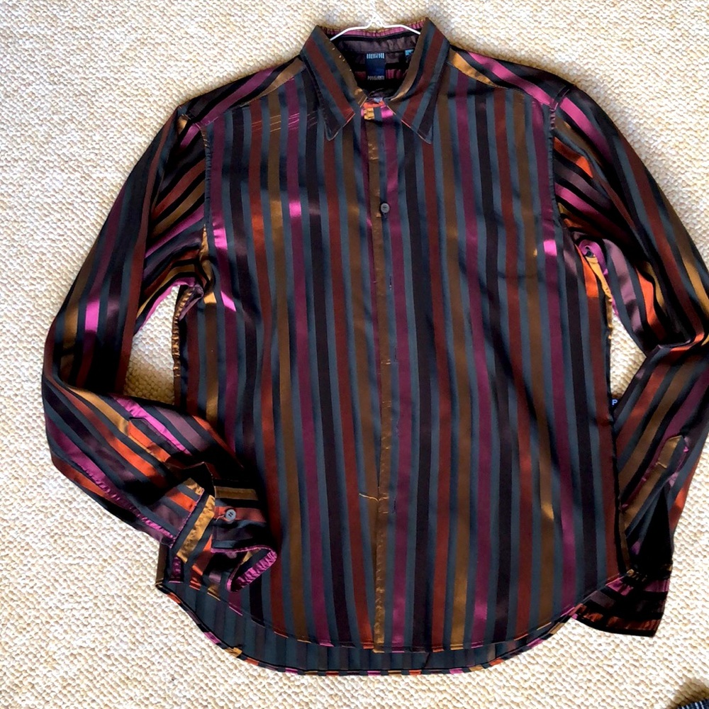 Poggianti of Italy striped dress shirt size 16